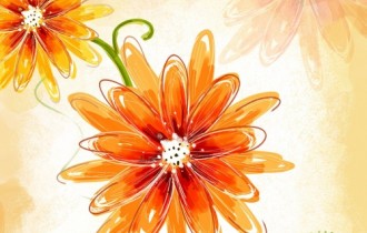 Design art flower artistic flower illustration (40 шпалер)