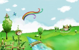 Colorful drawings for children (30 wallpapers)